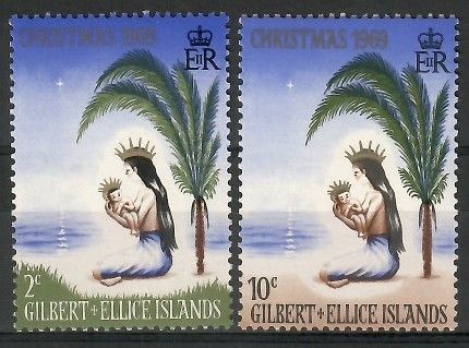 Znaczek Wyspy Gilberta i Ellice 1969 Mi 152-153 Czyste **