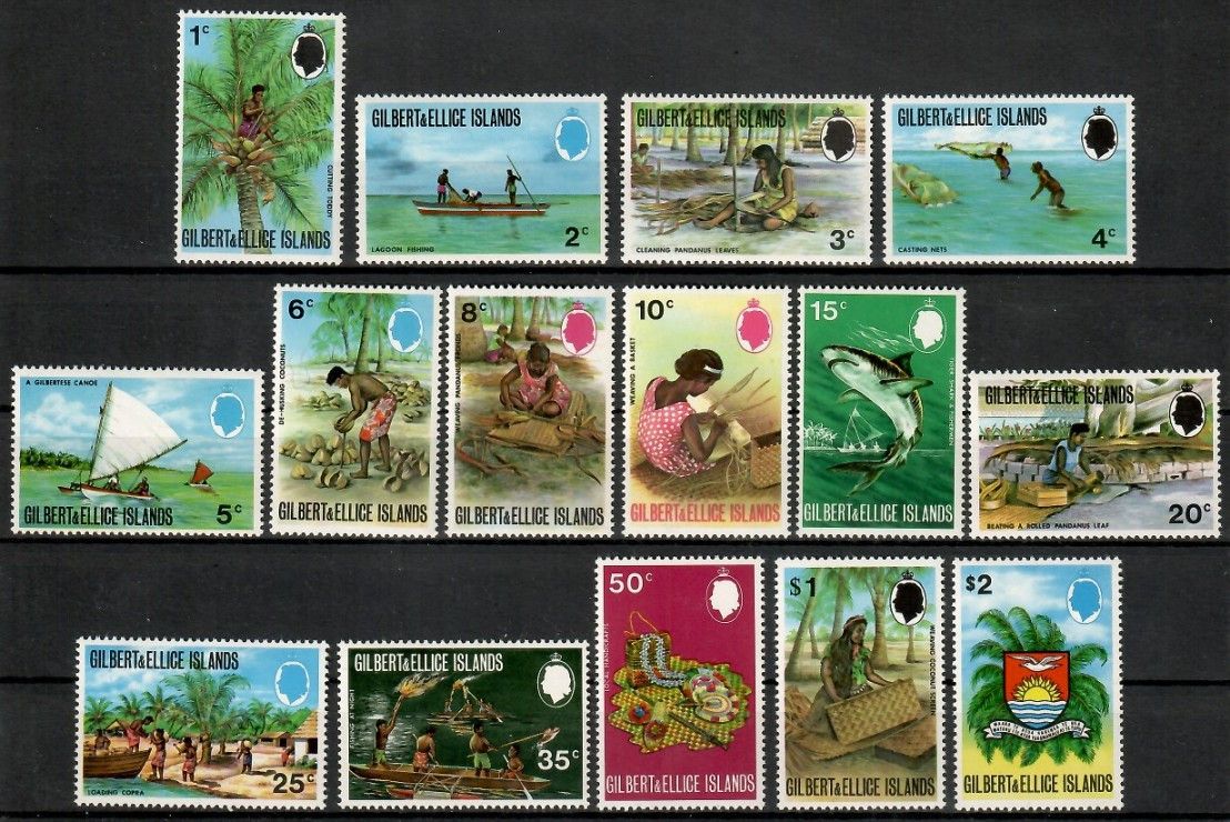 Znaczek Wyspy Gilberta i Ellice 1971 Mi 168-182 Czyste **
