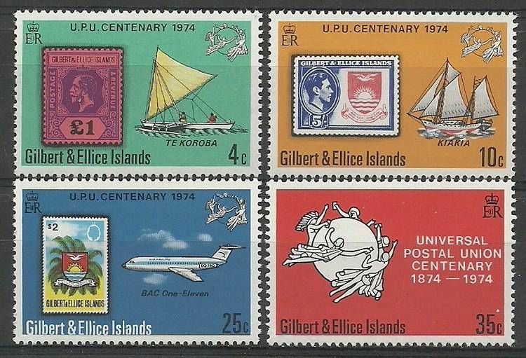 Znaczek Wyspy Gilberta i Ellice 1974 Mi 221-224 Czyste **