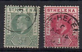 Znaczek Wyspa św. Heleny 1902 Mi 28-29 Stemplowane