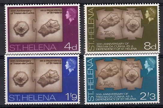 Znaczek Wyspa św. Heleny 1968 Mi 188-191 Czyste **