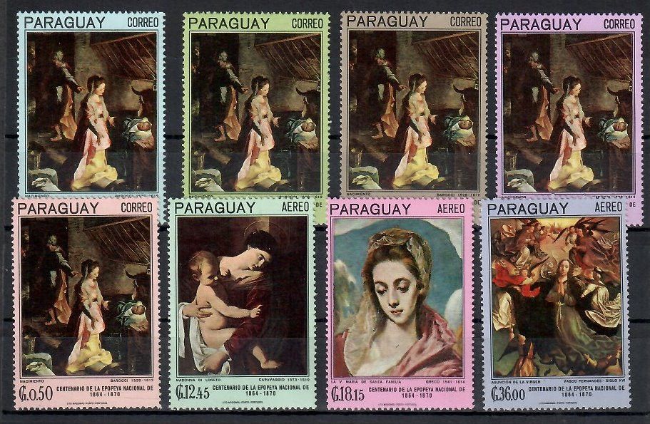 Znaczek Paragwaj 1967 Mi 1700-1707 Czyste **