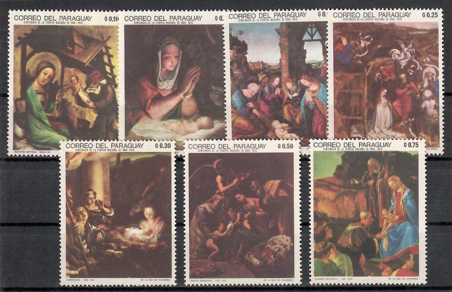Znaczek Paragwaj 1969 Mi 1983-1989 Czyste **