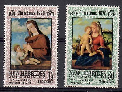Znaczek Nowe Hebrydy 1970 Mi 297-298 Czyste **