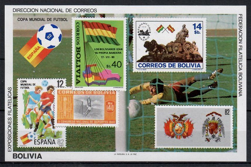 Znaczek Boliwia 1982 Mi bl 120 Czyste **