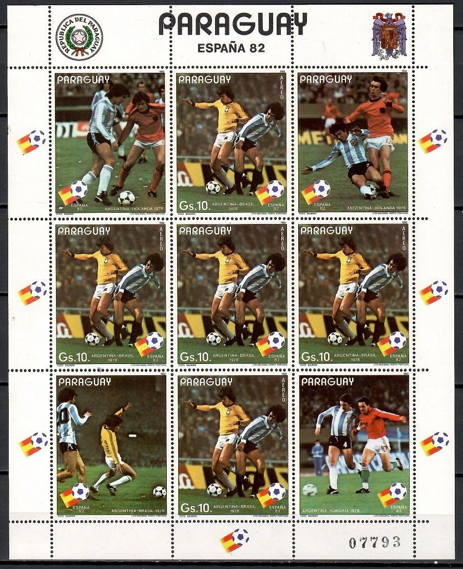 Znaczek Paragwaj 1982 Mi ark 3490 Czyste **