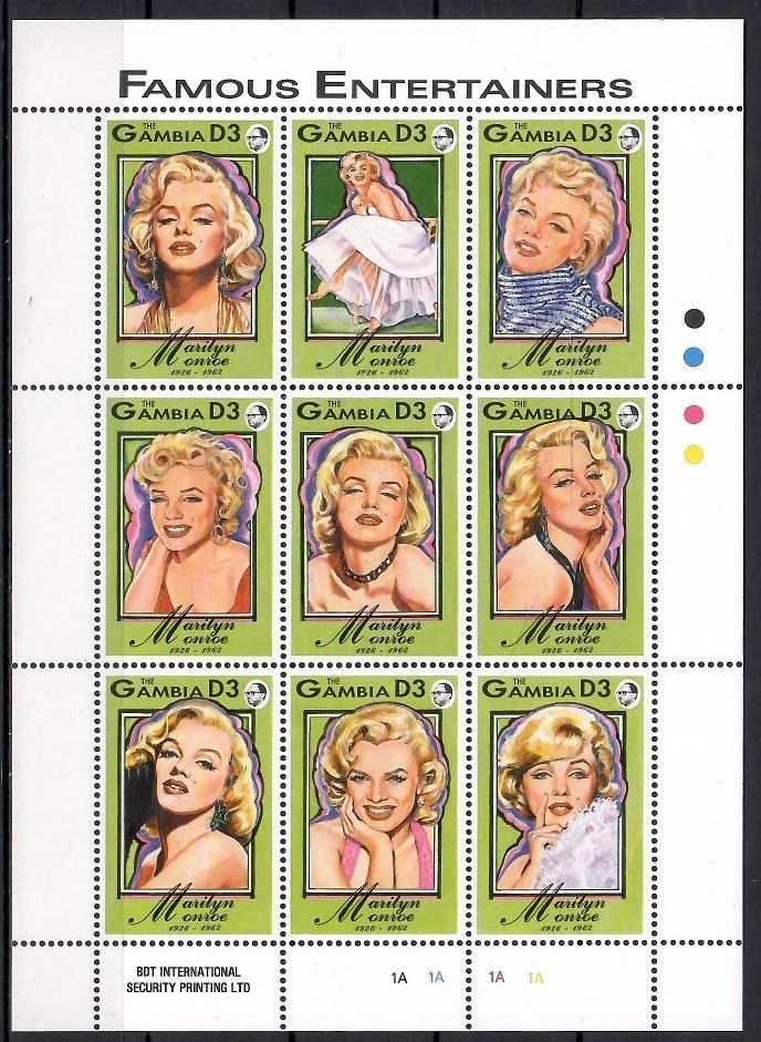 Znaczek Gambia 1993 Mi ark 1635-1643 Czyste **