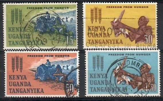 Znaczek Brytyjska Afryka Wschodnia 1963 Mi 124-127 Stemplowane