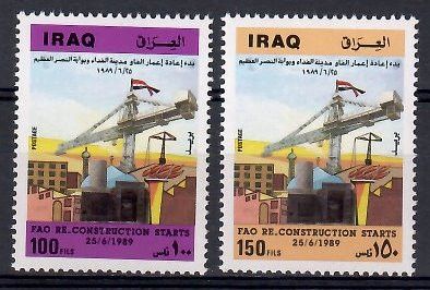Znaczek Irak 1989 Mi 1453-1454 Czyste **