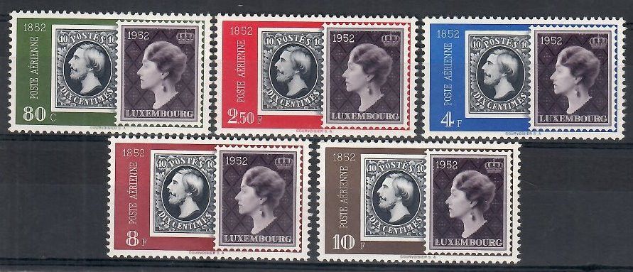 Znaczek Luksemburg 1952 Mi 490-494 Czyste **