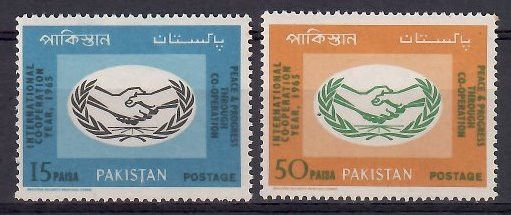 Znaczek Pakistan 1965 Mi 217-218 Czyste **