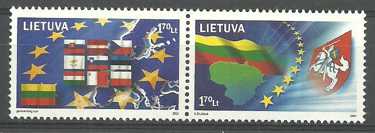Znaczek Litwa 2004 Mi 844-845 Czyste **