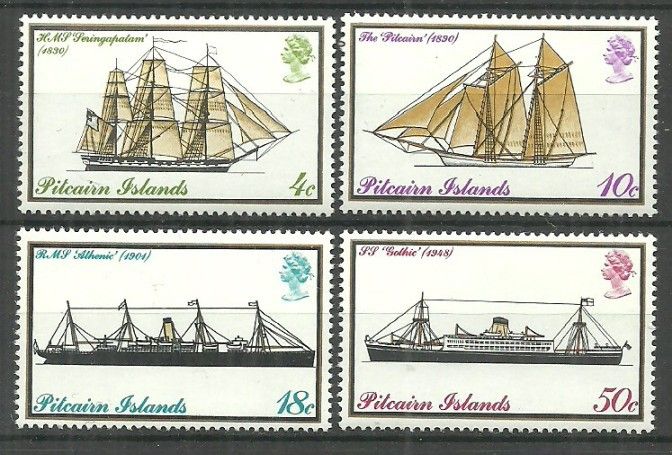 Znaczek Pitcairn 1975 Mi 147-150 Czyste **