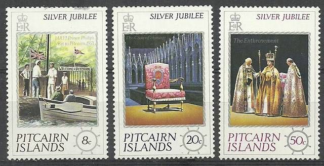 Znaczek Pitcairn 1977 Mi 160-162 Czyste **