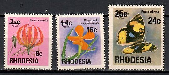 Znaczek Rodezja 1976 Mi 172-174 Czyste **