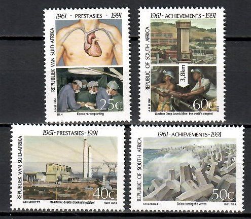 Znaczek Republika Południowej Afryki 1991 Mi 818-821 Czyste **