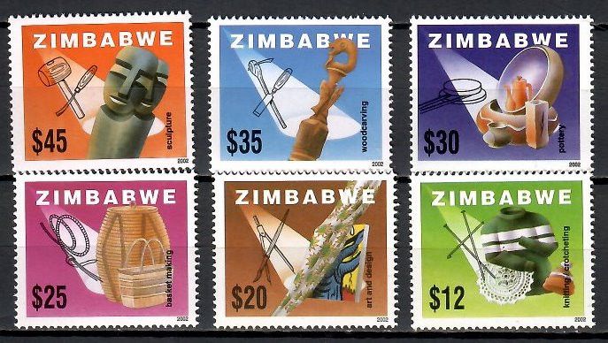 Znaczek Zimbabwe 2002 Mi 722-727 Czyste **