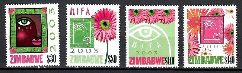 Znaczek Zimbabwe 2003 Mi 752-755 Czyste **