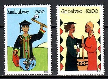 Znaczek Zimbabwe 2003 Mi 766-767 Czyste **