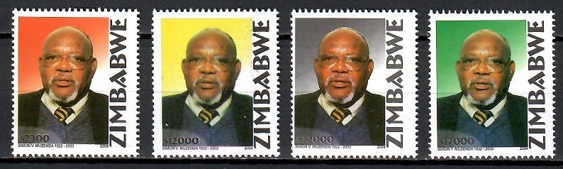 Znaczek Zimbabwe 2004 Mi 788-791 Czyste **