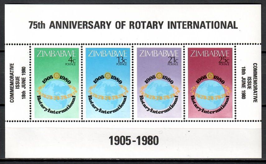 Znaczek Zimbabwe 1980 Mi bl 5 Czyste **