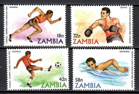 Znaczek Zambia 1980 Mi 225-228 Czyste **