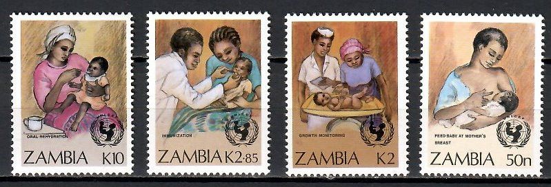 Znaczek Zambia 1988 Mi 448-451 Czyste **