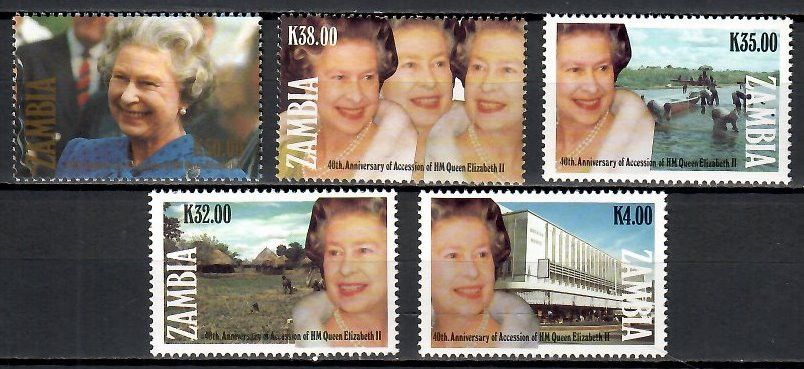 Znaczek Zambia 1992 Mi 590-594 Czyste **