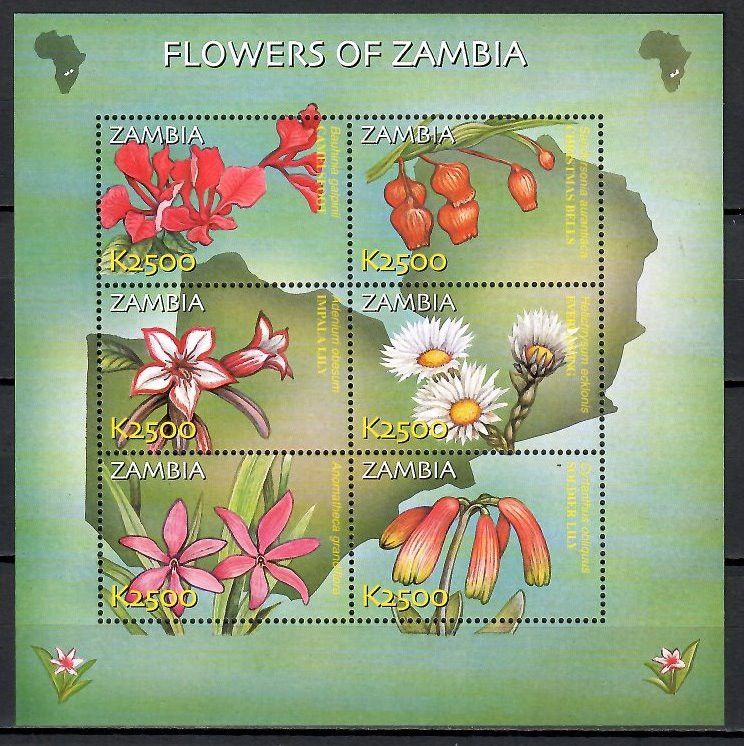 Znaczek Zambia 2002 Mi 1417-1422 Czyste **
