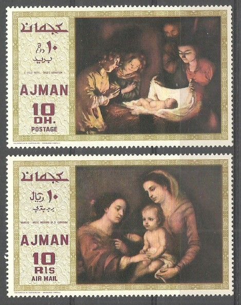 Znaczek Ajman / Adżman 1969 Mi 455-456 Czyste **