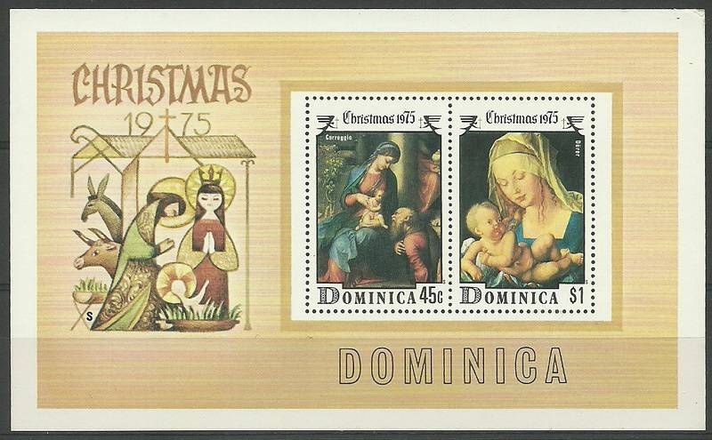 Znaczek Dominika 1975 Mi bl 33 Czyste **