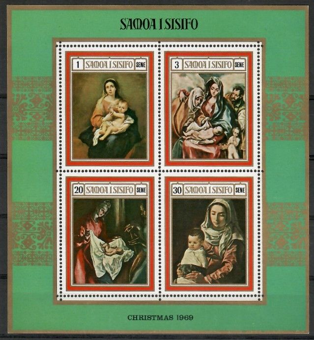 Znaczek Samoa 1969 Mi bl 1 Czyste **