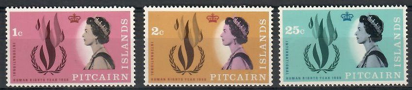 Znaczek Pitcairn 1968 Mi 88-90 Czyste **