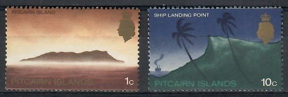 Znaczek Pitcairn 1971 Mi 97w+104w Czyste **