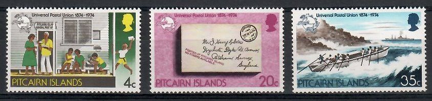Znaczek Pitcairn 1974 Mi 141-143 Czyste **