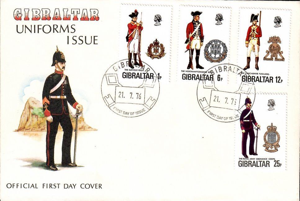 Znaczek Gibraltar 1976 Mi 338-341 FDC
