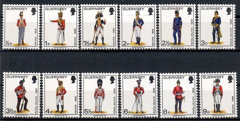 Znaczek Guernsey 1974 Mi 93-104 Czyste **