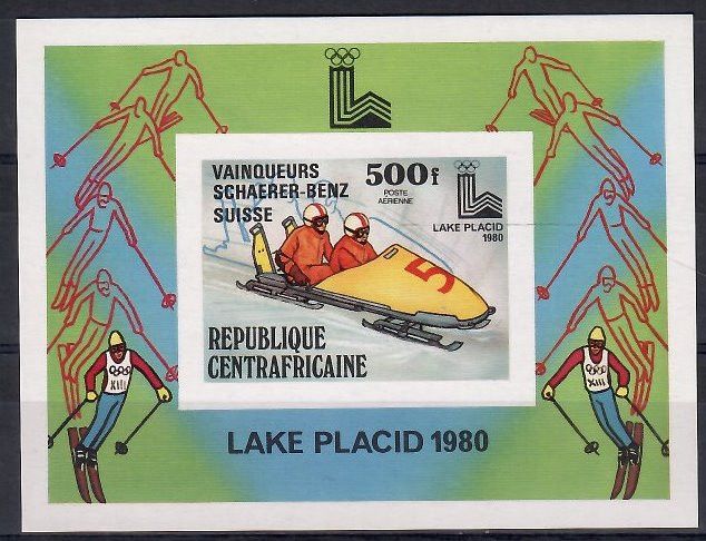 Znaczek Republika Środkowoafrykańska 1980 Mi bl 80B Czyste **