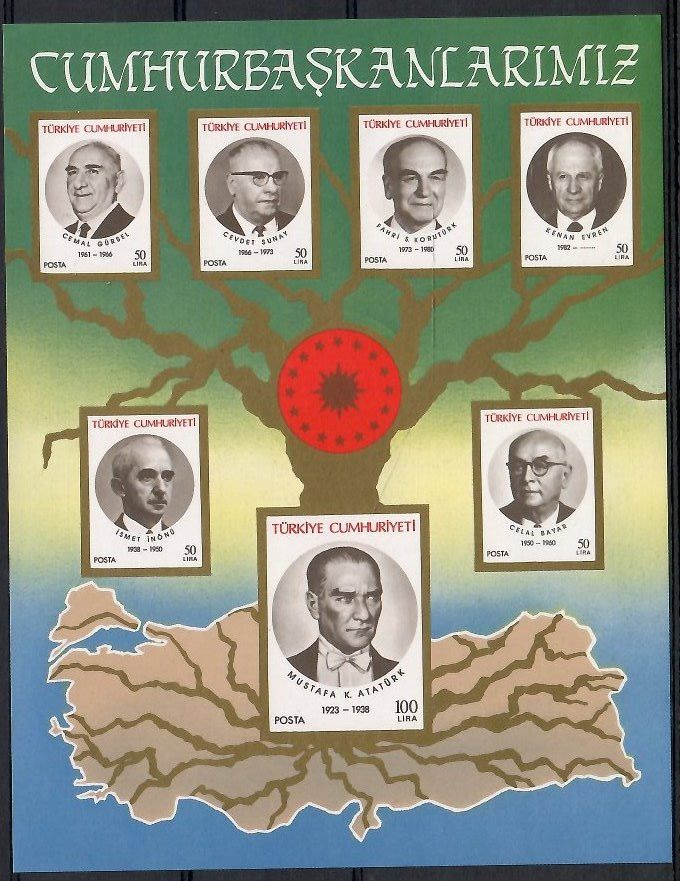 Znaczek Turcja 1987 Mi bl 25 Czyste **