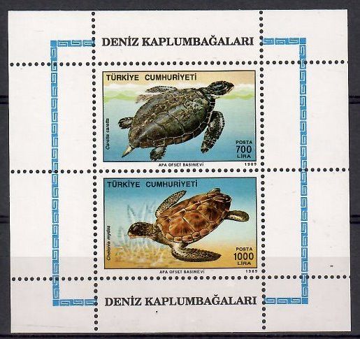 Znaczek Turcja 1989 Mi bl 28 Czyste **