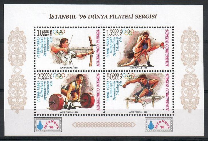 Znaczek Turcja 1996 Mi bl 31 Czyste **