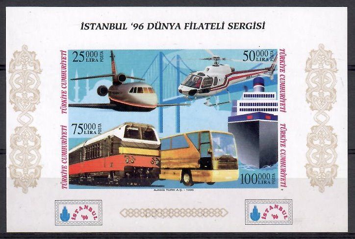 Znaczek Turcja 1996 Mi bl 32Bb Czyste **