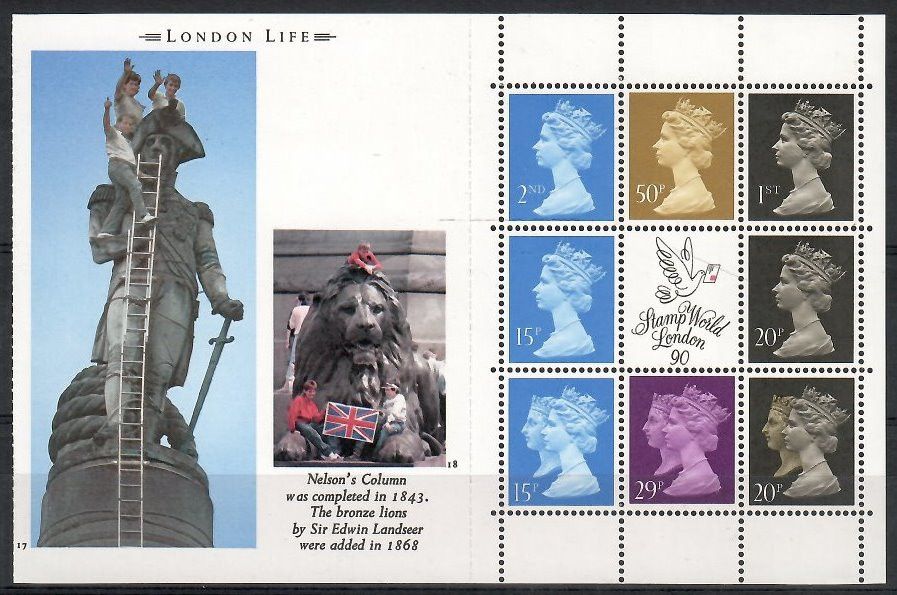 Znaczek Wielka Brytania 1990 Mi h-blatt 157 Czyste **