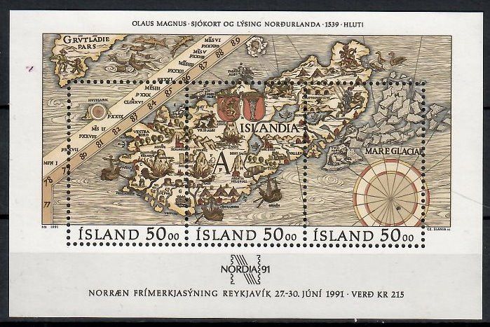 Znaczek Islandia 1991
