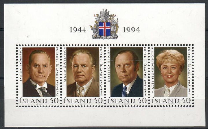 Znaczek Islandia 1994 Mi bl 16 Czyste **