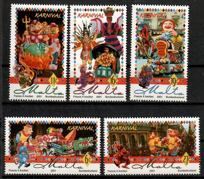 Znaczek Malta 2001 Mi 1152-1156 Czyste **