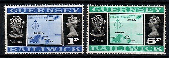 Znaczek Guernsey 1971 Mi 40+47 Czyste **
