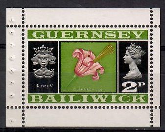 Znaczek Guernsey 1971 Mi h-blatt O-5 Czyste **