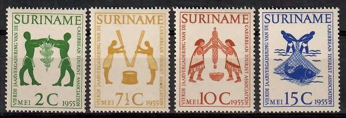 Znaczek Surinam 1955 Mi 354-357 Czyste **