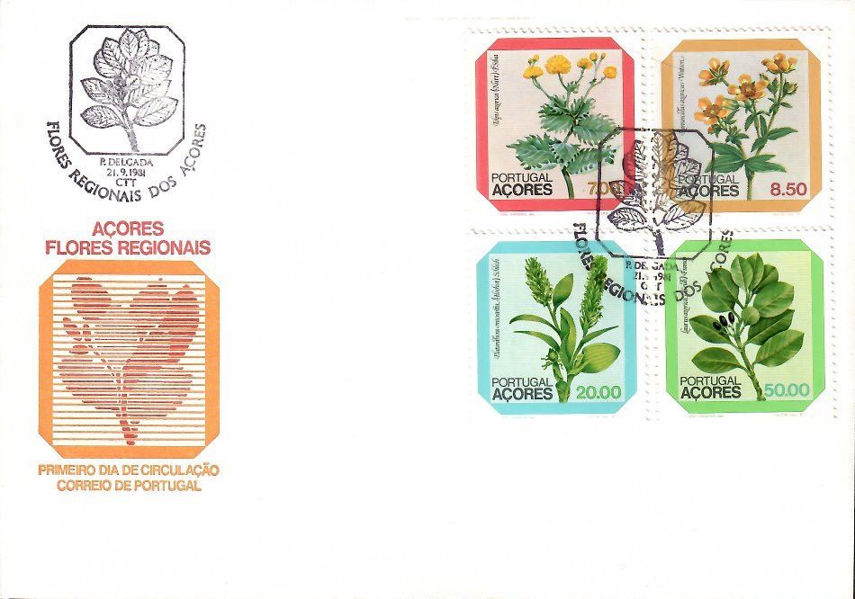 Znaczek Azory 1981 Mi 345-348 FDC
